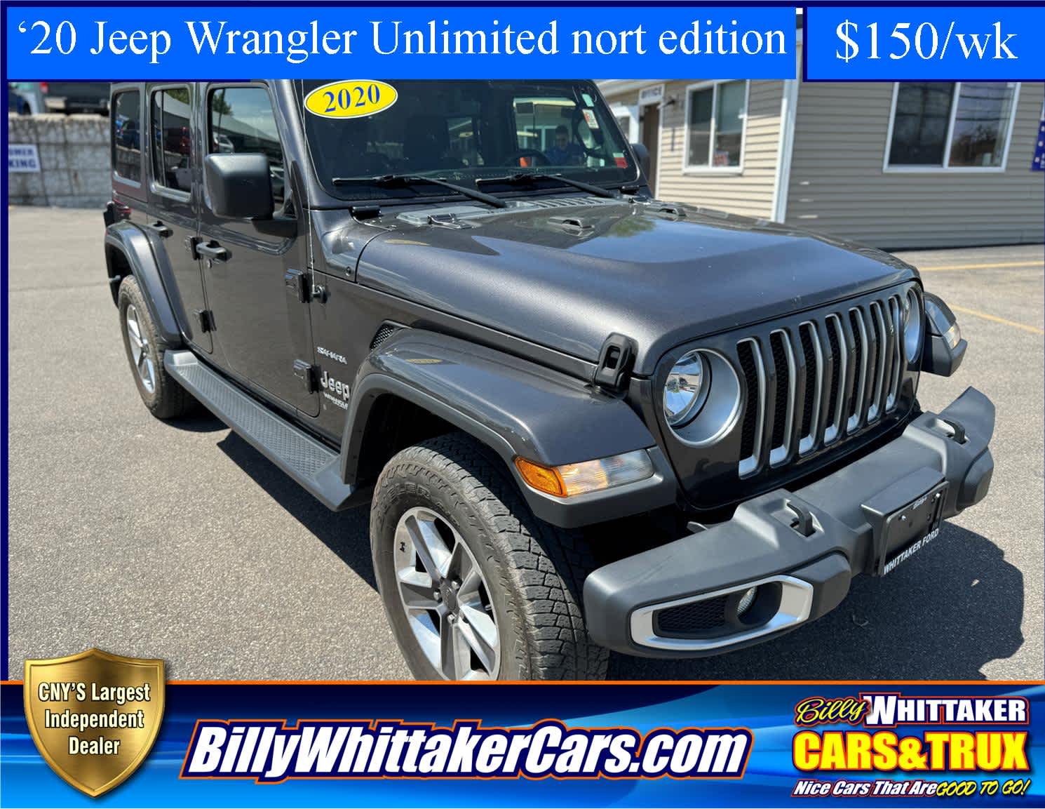 Used 2020 Jeep Wrangler Unlimited North Edition with VIN 1C4HJXEN0LW216073 for sale in Central Square, NY