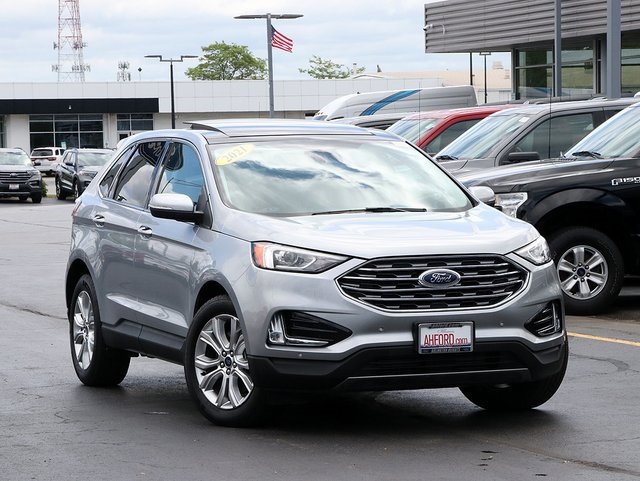 Used 2021 Ford Edge Titanium with VIN 2FMPK4K95MBA10177 for sale in Arlington Heights, IL