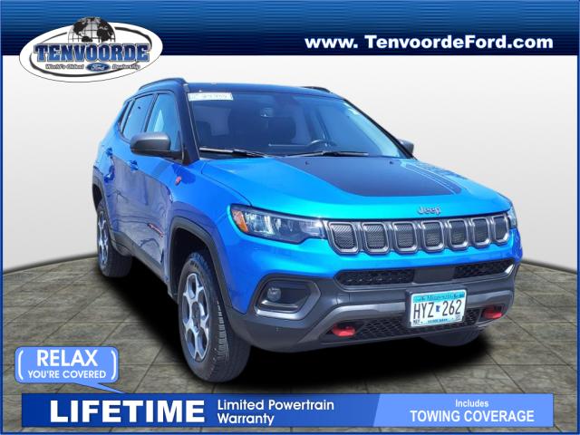 Used 2022 Jeep Compass Trailhawk with VIN 3C4NJDDBXNT158586 for sale in Saint Cloud, Minnesota