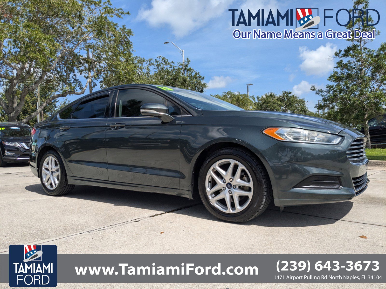 Used 2015 Ford Fusion SE with VIN 1FA6P0H70F5110510 for sale in Naples, FL