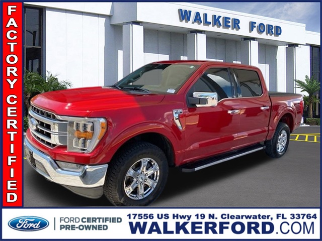 Certified 2021 Ford F-150 Lariat with VIN 1FTFW1E87MKE03674 for sale in Clearwater, FL