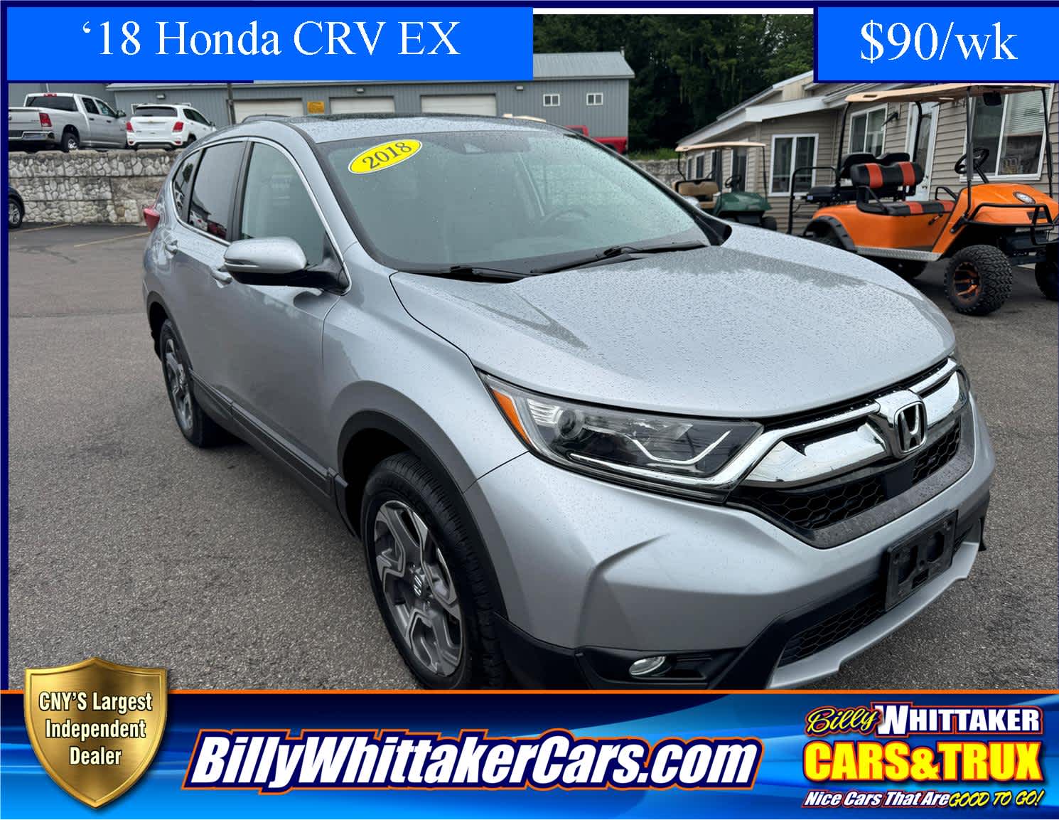 Used 2018 Honda CR-V EX-L with VIN 7FARW2H8XJE002051 for sale in Central Square, NY