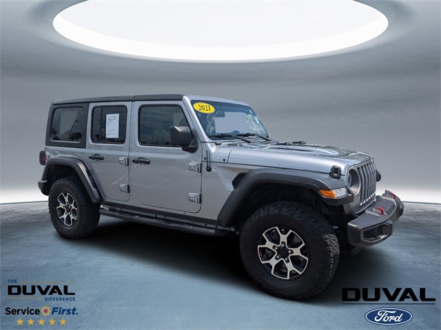 Used 2021 Jeep Wrangler Unlimited Rubicon with VIN 1C4JJXFM1MW546457 for sale in Jacksonville, FL