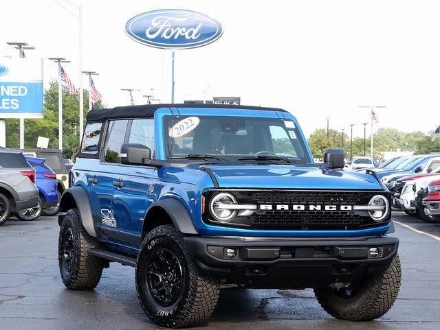 Used 2022 Ford Bronco 4-Door Wildtrak with VIN 1FMEE5DP2NLA74436 for sale in Arlington Heights, IL