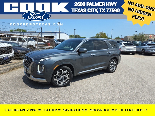 Certified 2022 Hyundai Palisade Calligraphy with VIN KM8R74HE5NU445520 for sale in Texas City, TX