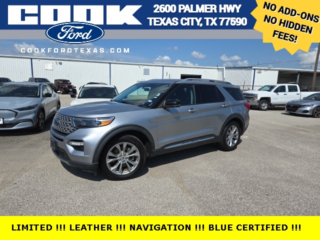 Certified 2021 Ford Explorer Limited with VIN 1FMSK7FH3MGB52047 for sale in Texas City, TX