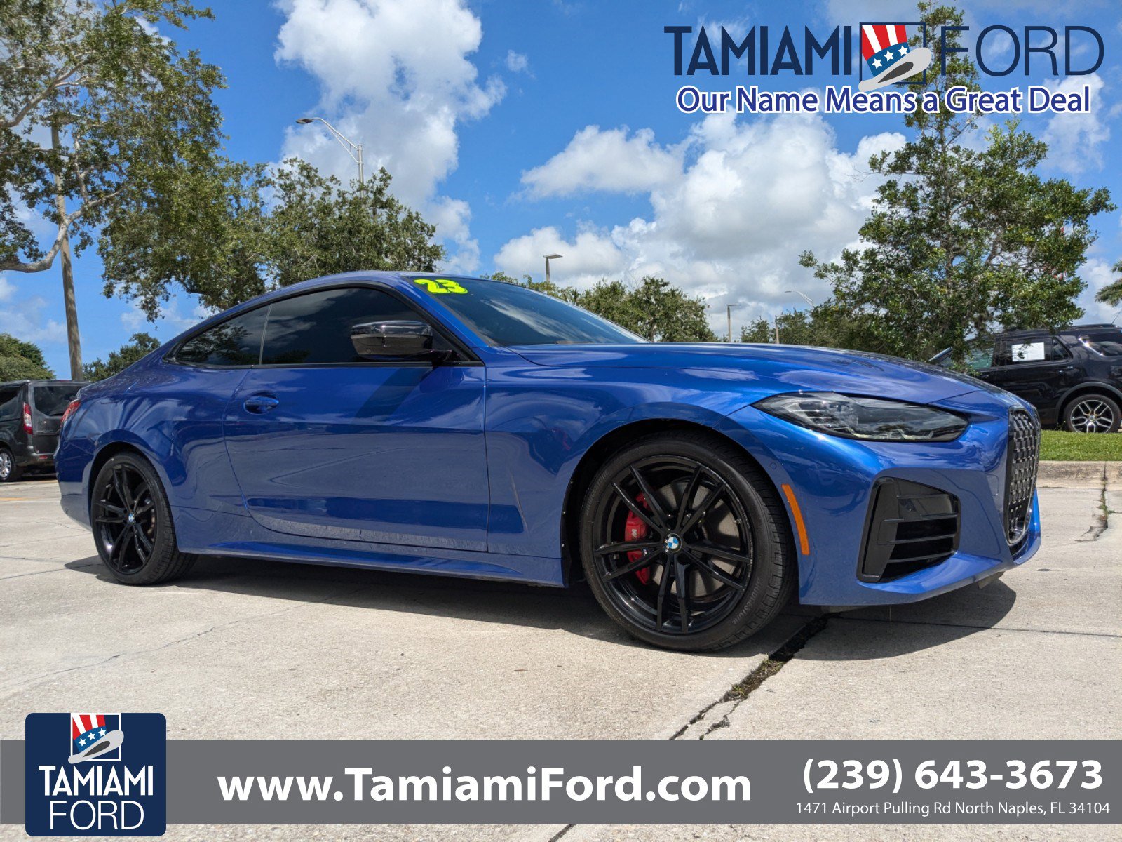 Used 2023 BMW 4 Series M440i with VIN WBA13AR07PCL21365 for sale in Naples, FL