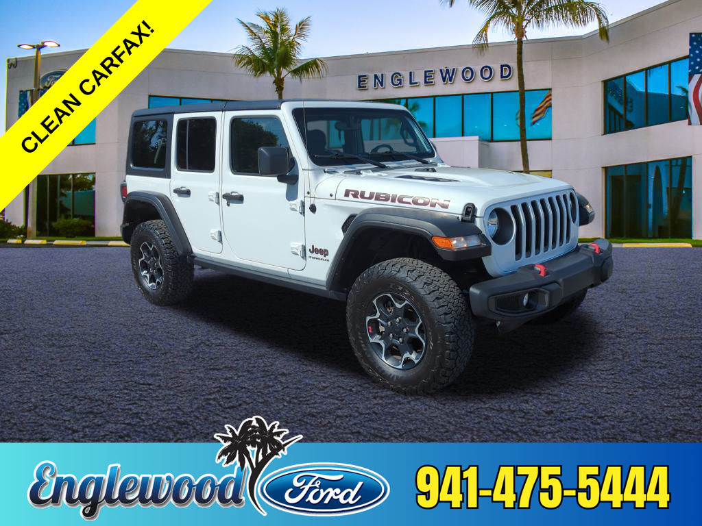 Used 2023 Jeep Wrangler 4-Door Rubicon with VIN 1C4HJXFN7PW595495 for sale in Englewood, FL