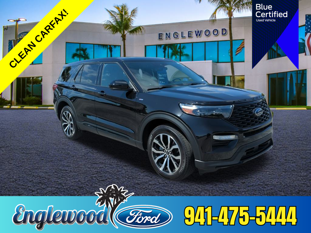 Certified 2022 Ford Explorer ST-LINE with VIN 1FMSK8KH1NGC04398 for sale in Englewood, FL