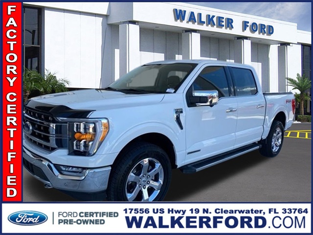 Certified 2021 Ford F-150 Lariat with VIN 1FTFW1ED7MFC85518 for sale in Clearwater, FL