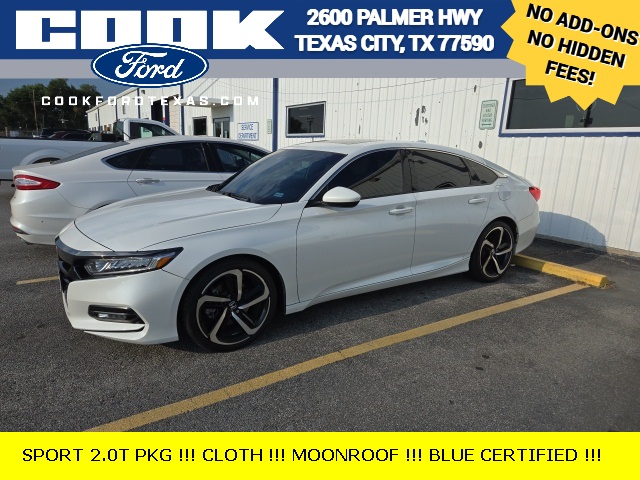 Certified 2019 Honda Accord Sport with VIN 1HGCV2F33KA036243 for sale in Texas City, TX