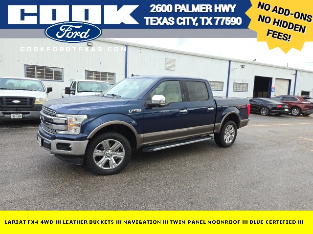 Certified 2019 Ford F-150 Lariat with VIN 1FTEW1E45KKE46352 for sale in Texas City, TX