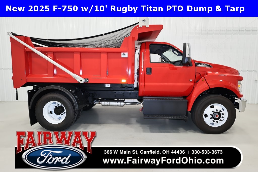 2025 Ford F-750SD w/10' Rugby Titan PTO Dump & Tarp