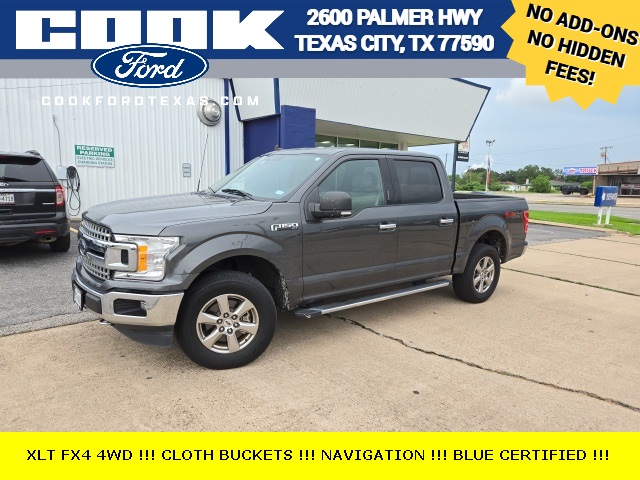 Certified 2019 Ford F-150 XLT with VIN 1FTEW1EP3KKF01956 for sale in Texas City, TX