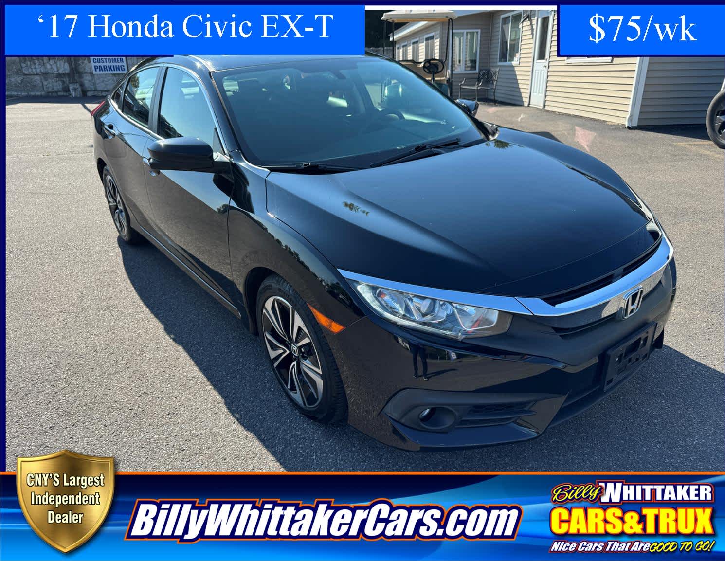 Used 2017 Honda Civic EX-T with VIN 19XFC1F33HE211219 for sale in Central Square, NY