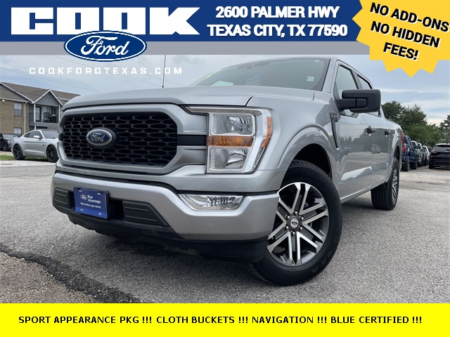 Certified 2022 Ford F-150 XL with VIN 1FTEW1CP1NKD78844 for sale in Texas City, TX