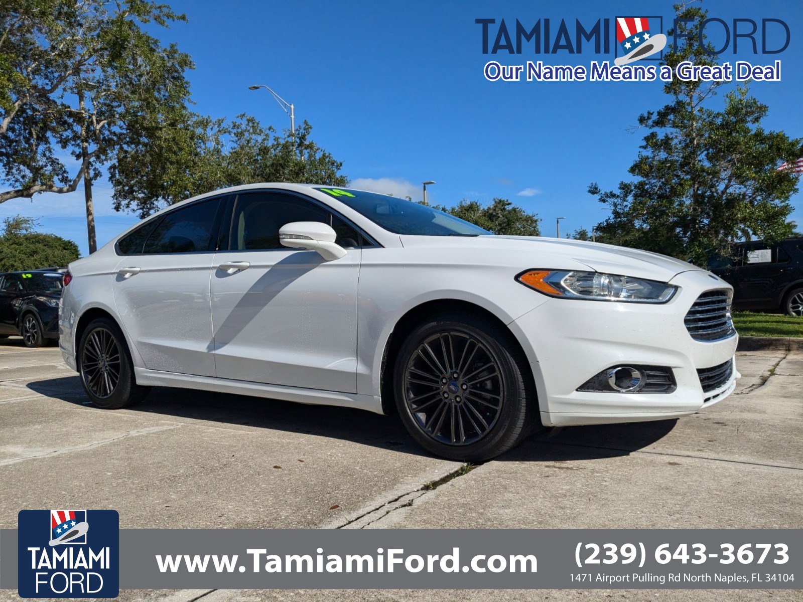 Used 2014 Ford Fusion SE with VIN 3FA6P0HD2ER107660 for sale in Naples, FL