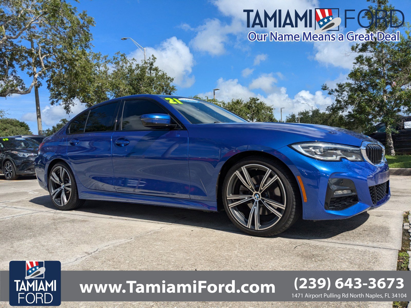 Certified 2021 BMW 3 Series 330i with VIN 3MW5R1J07M8B65956 for sale in Naples, FL