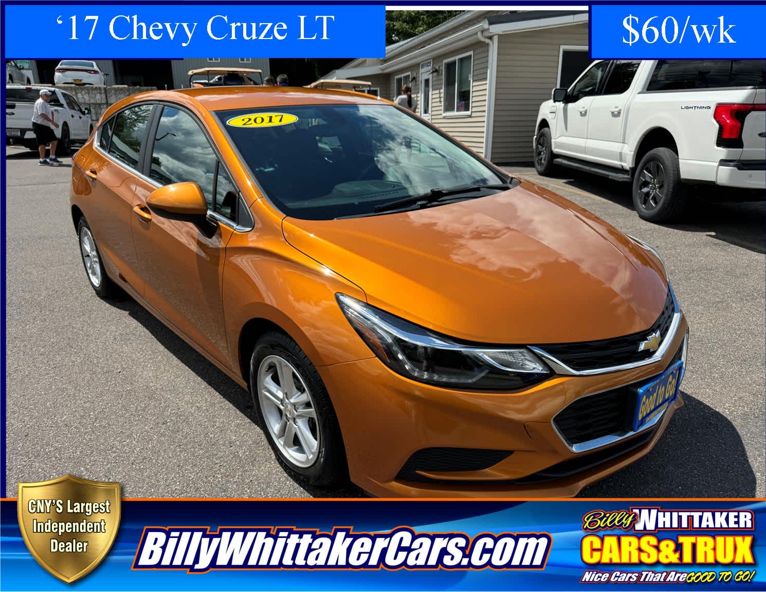 Used 2017 Chevrolet Cruze LT with VIN 3G1BE6SM9HS593383 for sale in Central Square, NY