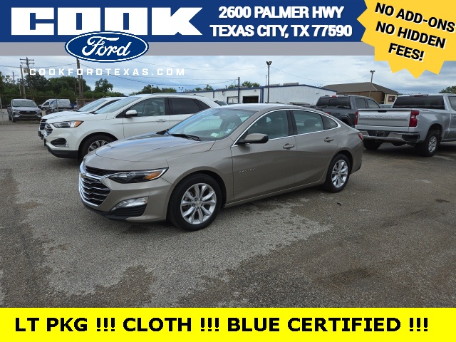 Certified 2022 Chevrolet Malibu 1LT with VIN 1G1ZD5ST5NF148514 for sale in Texas City, TX