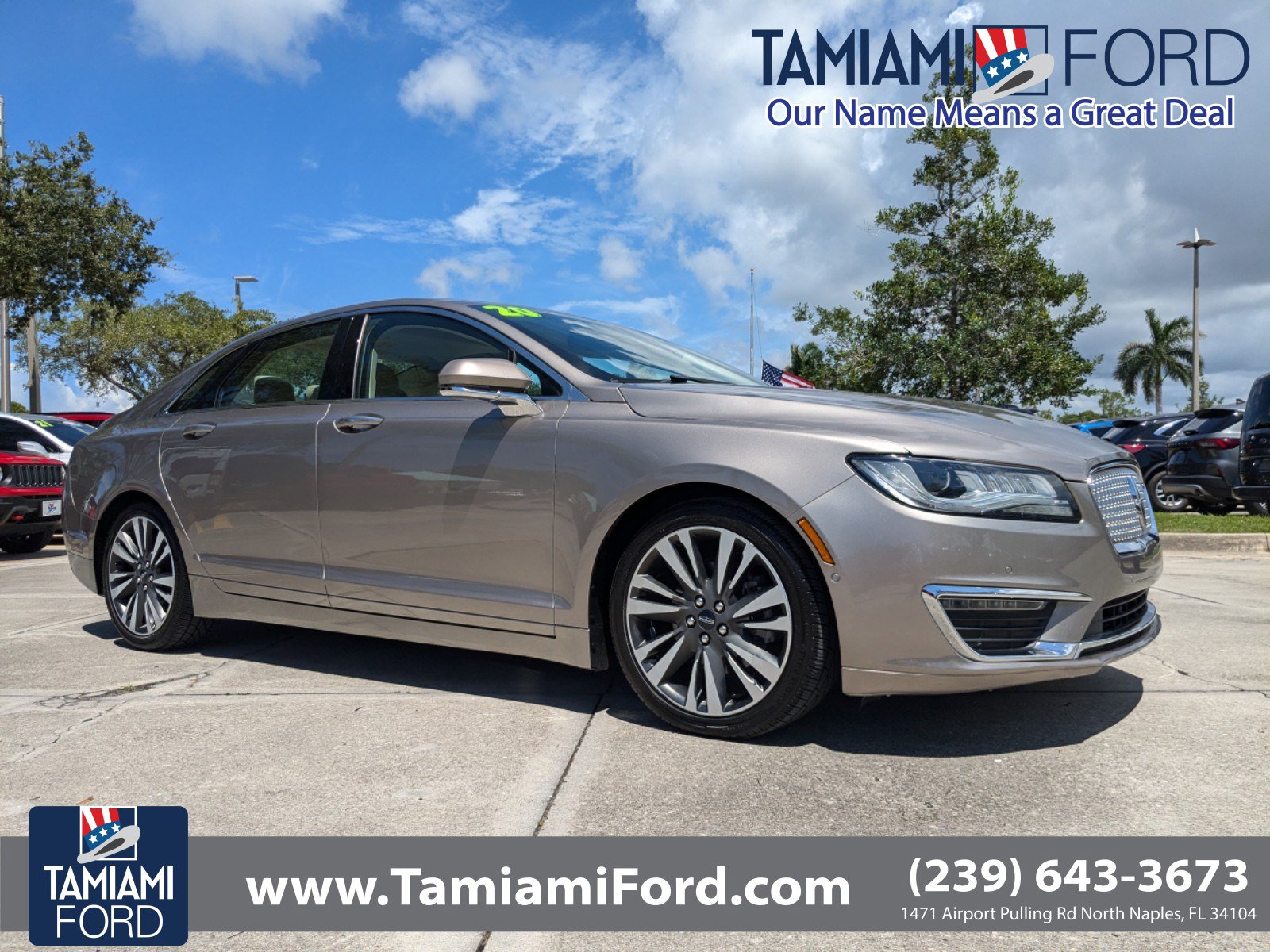 Used 2020 Lincoln MKZ Reserve II with VIN 3LN6L5E9XLR606492 for sale in Naples, FL