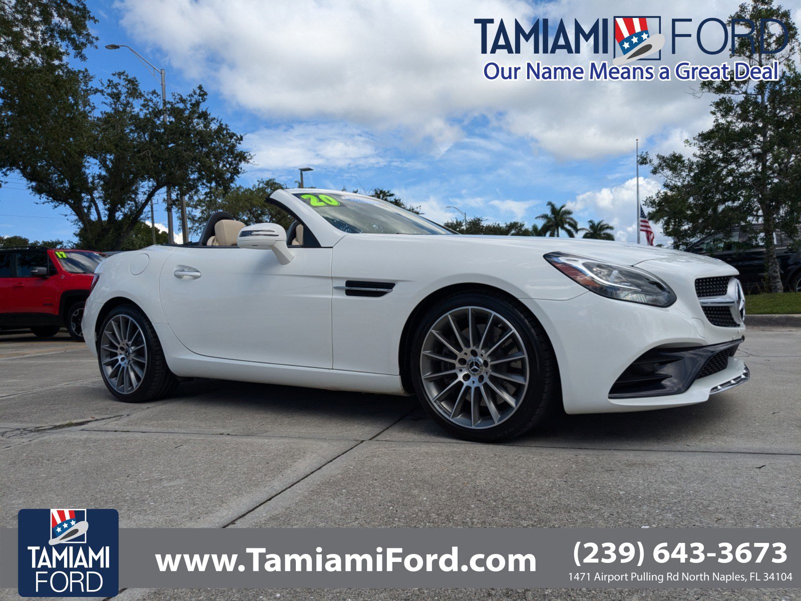 Certified 2020 Mercedes-Benz SLC Roadster SLC300 with VIN WDDPK3JA5LF167964 for sale in Naples, FL