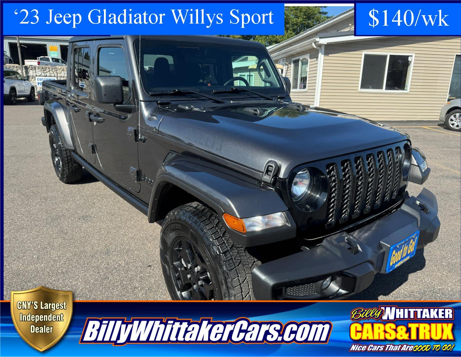 Used 2023 Jeep Gladiator WILLYS SPORT with VIN 1C6HJTAG1PL501542 for sale in Central Square, NY