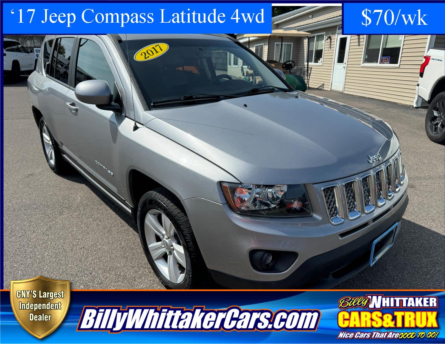 Used 2017 Jeep Compass Latitude with VIN 1C4NJDEB6HD167570 for sale in Central Square, NY