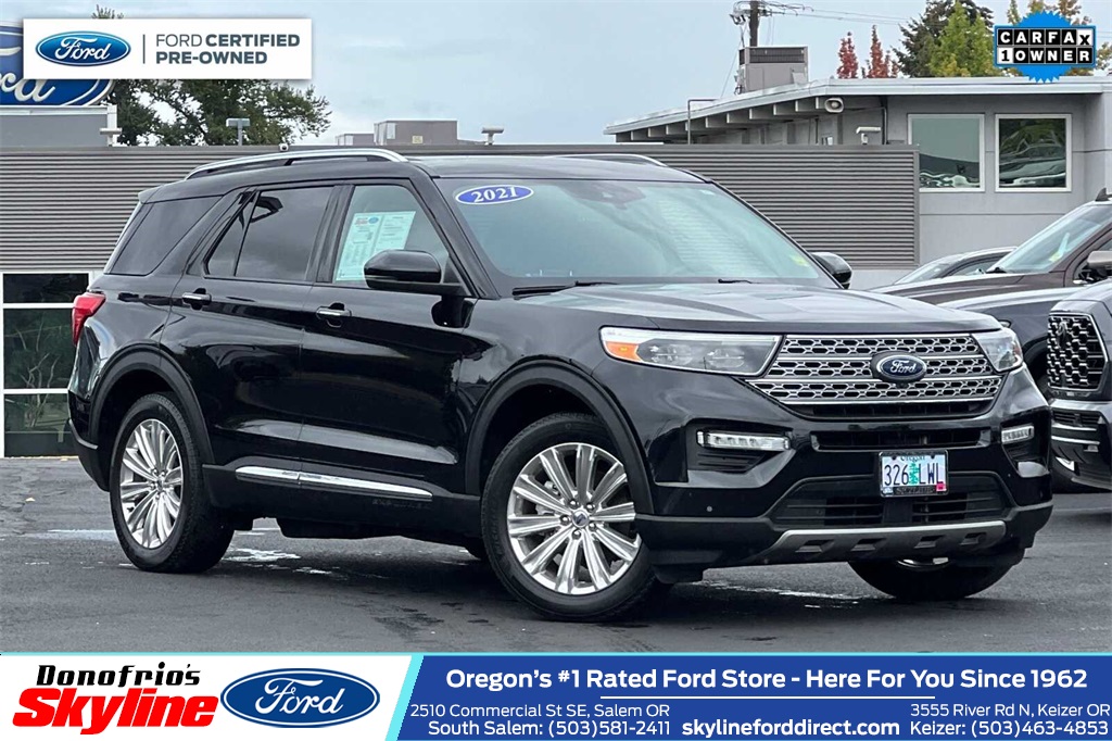 Certified 2021 Ford Explorer Limited with VIN 1FMSK8FH7MGA96152 for sale in Salem, OR