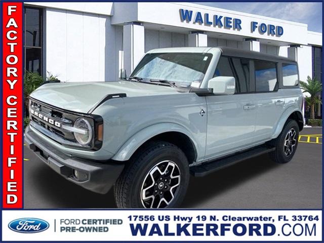 Certified 2022 Ford Bronco 4-Door Outer Banks with VIN 1FMDE5BH9NLA88714 for sale in Clearwater, FL