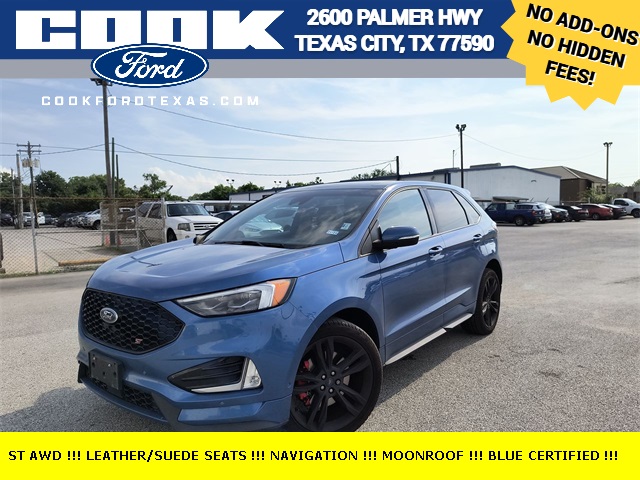 Certified 2020 Ford Edge ST with VIN 2FMPK4AP9LBA10746 for sale in Texas City, TX