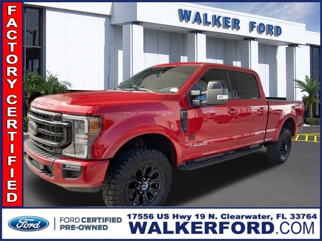 Certified 2021 Ford F-250 Super Duty Lariat with VIN 1FT8W2BT8MEE04046 for sale in Clearwater, FL