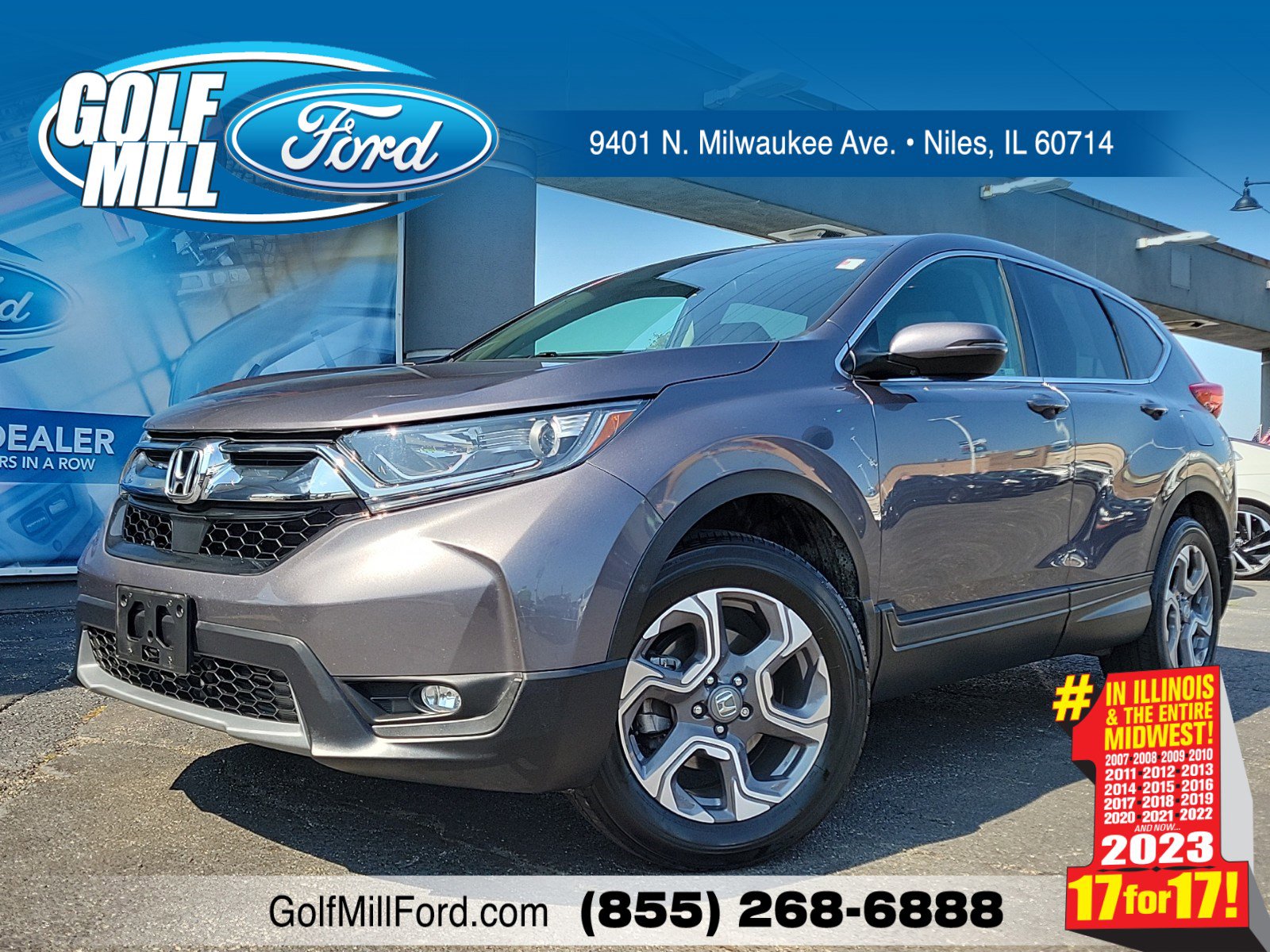 Used 2018 Honda CR-V EX-L with VIN 7FARW2H83JE085211 for sale in Niles, IL