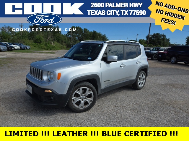 Certified 2018 Jeep Renegade Limited with VIN ZACCJADB0JPJ19557 for sale in Texas City, TX