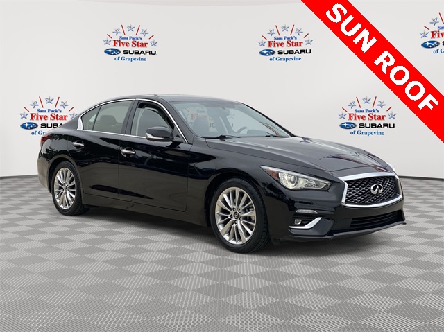 Used 2021 INFINITI Q50 LUXE with VIN JN1EV7BP5MM706795 for sale in Dallas, TX