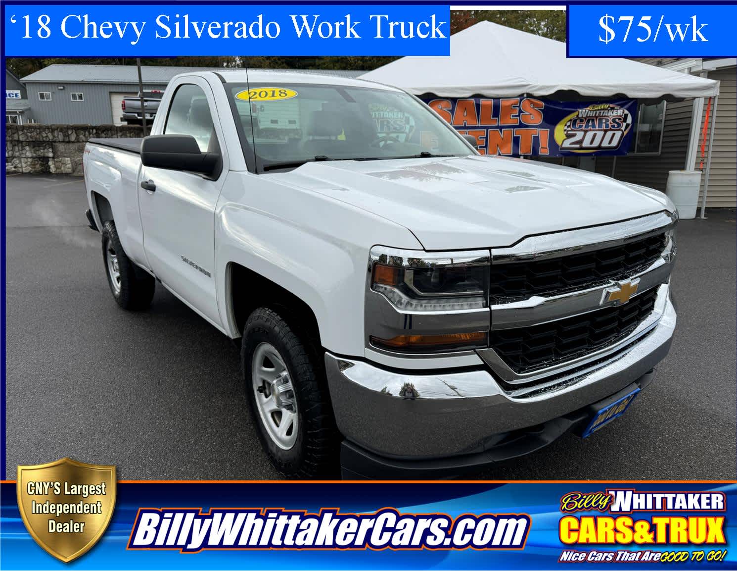 2018 Chevrolet Silverado 1500 Work Truck 4WD Reg Cab 119.0