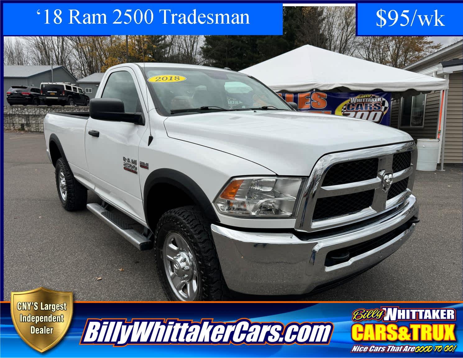 2018 RAM 2500 Tradesman 4X4 Reg Cab 8 Box