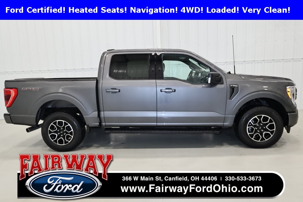 Certified 2023 Ford F-150 XLT with VIN 1FTEW1EP0PKD75661 for sale in Canfield, OH