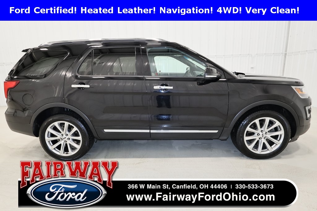 Certified 2016 Ford Explorer Limited with VIN 1FM5K8F8XGGC89476 for sale in Canfield, OH