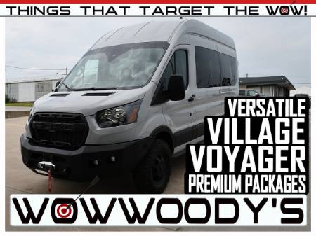 2023 Ford Transit Passenger Wagon XL AWD 3.5L V6 High Roof Overlanding Package 2 inch Lift KIT VIA Quigley Qlift 12K LB Winch Aftermarket Rims