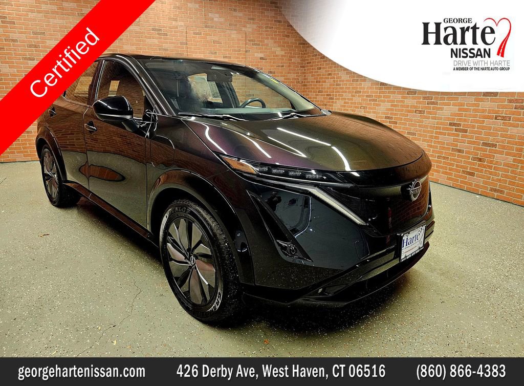 Certified 2023 Nissan Ariya Evolve+ with VIN JN1DF0BB7PM708573 for sale in West Haven, CT