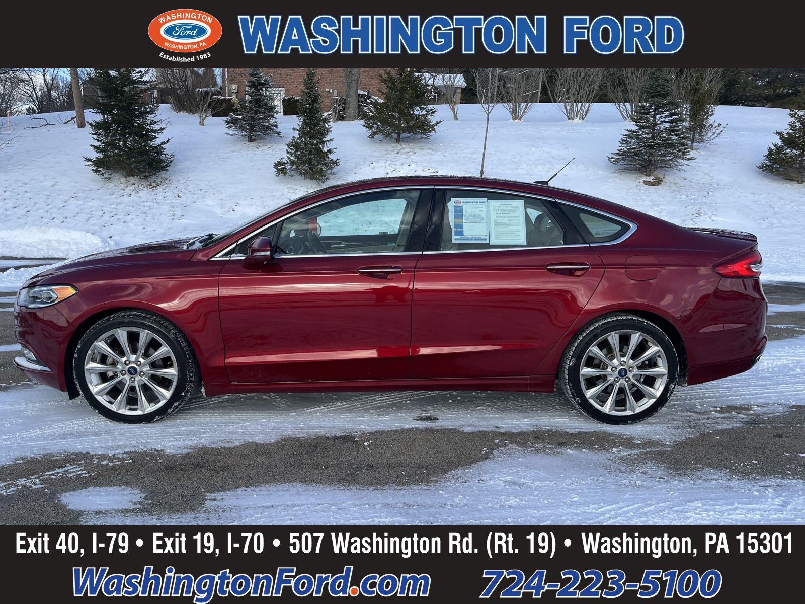 2017 Ford Fusion Platinum - AWD - LEATHER - ROOF - Nav