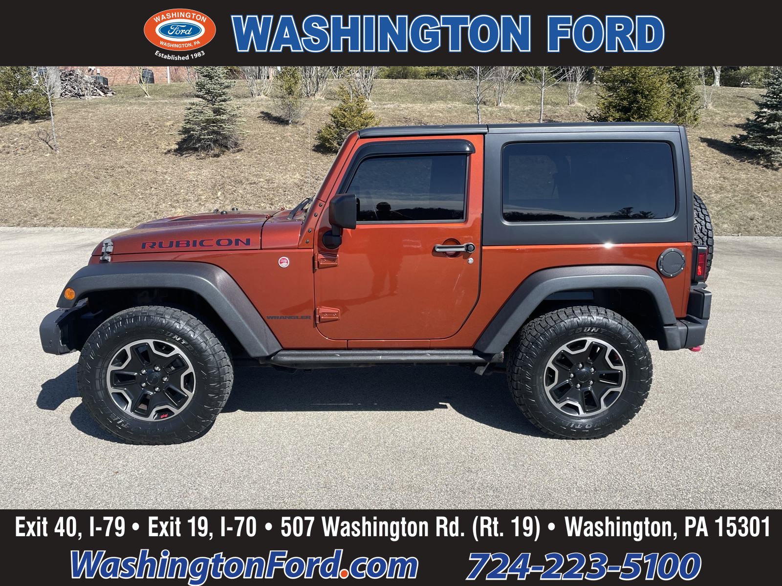 Used 2014 Jeep Wrangler Rubicon X with VIN 1C4HJWCG6EL300921 for sale in Washington, PA