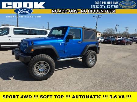 Used 2016 Jeep Wrangler Sport S with VIN 1C4AJWAG1GL103193 for sale in Texas City, TX