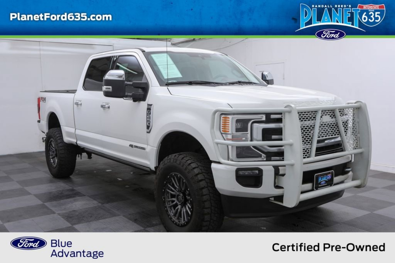 Certified 2021 Ford F-250 Super Duty Platinum with VIN 1FT8W2BT4MEC26863 for sale in Garland, TX