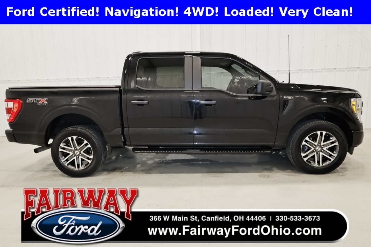 Certified 2021 Ford F-150 XL with VIN 1FTEW1EP4MKE36540 for sale in Canfield, OH