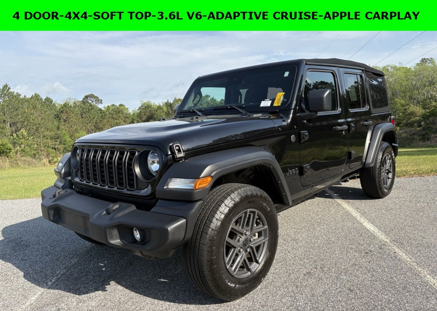 Certified 2024 Jeep Wrangler 4-Door Sport S with VIN 1C4PJXDG2RW247963 for sale in Statesboro, GA