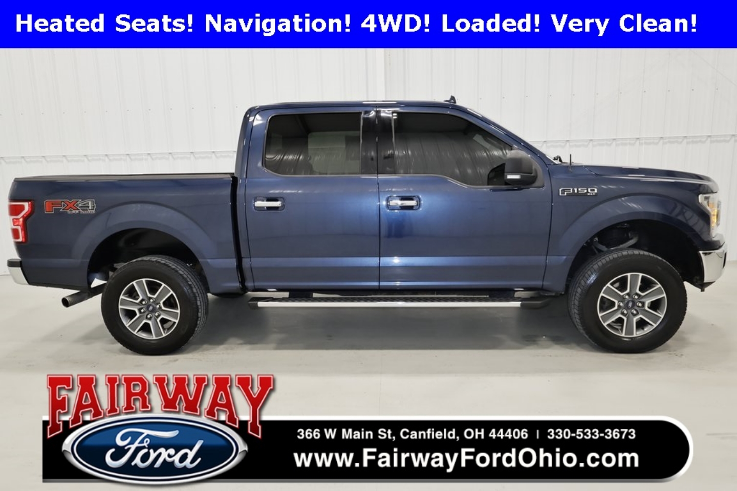 Used 2018 Ford F-150 XLT with VIN 1FTEW1EG2JFB25306 for sale in Canfield, OH