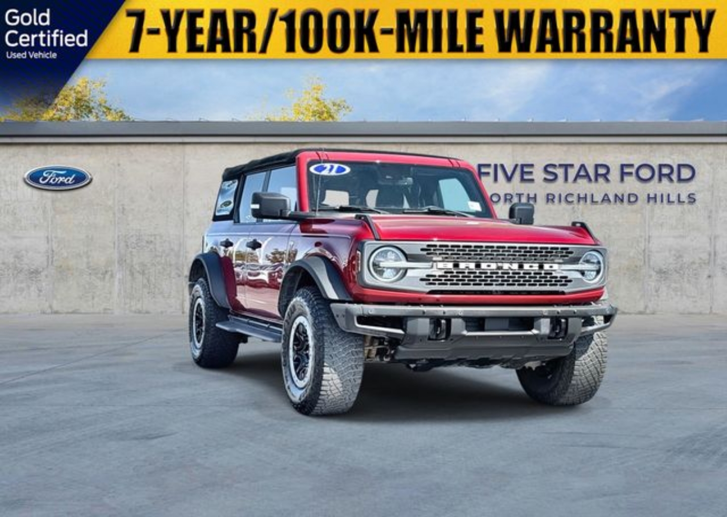 Certified 2021 Ford Bronco 4-Door Badlands with VIN 1FMEE5DP6MLA93408 for sale in Richland Hills, TX