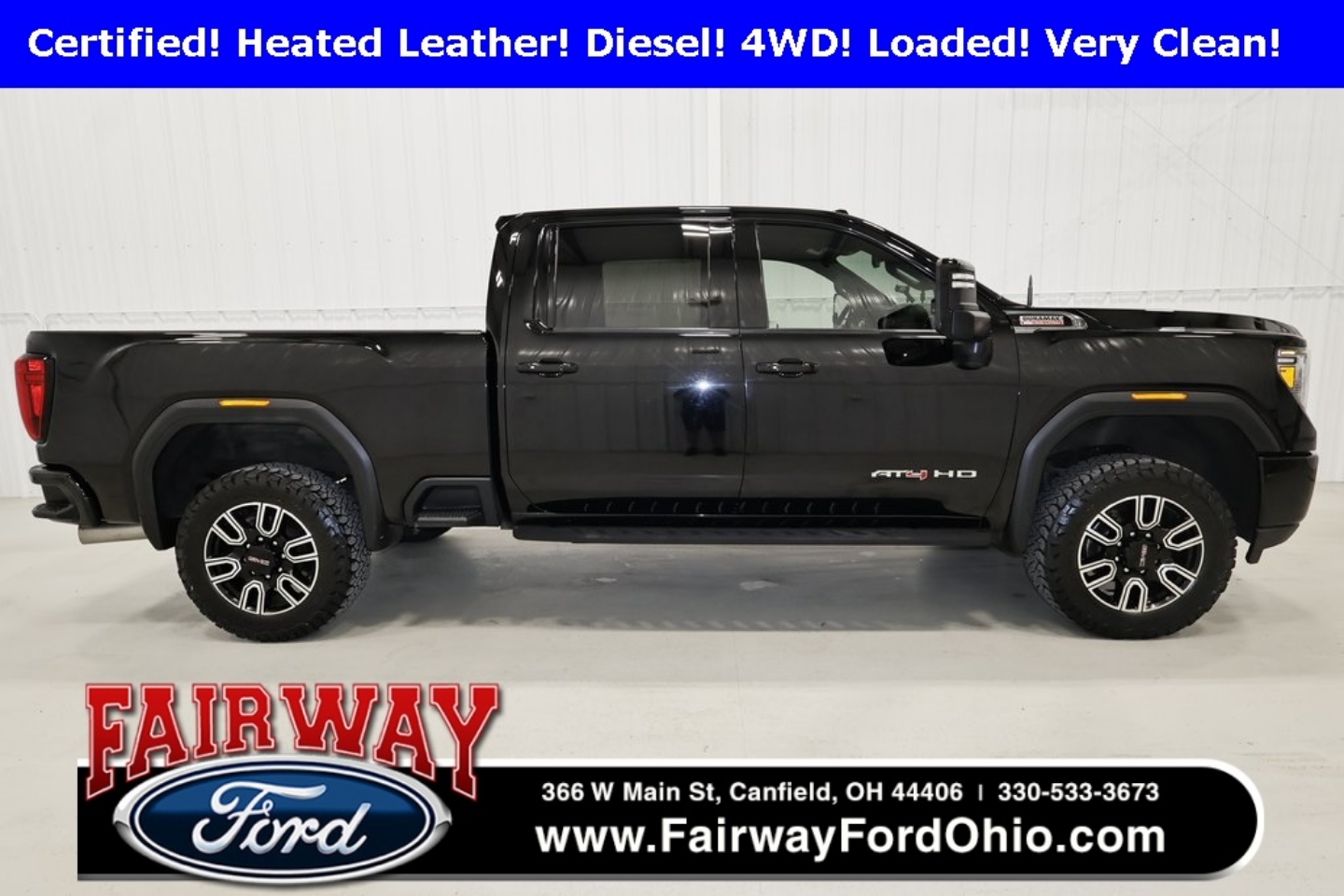 Certified 2022 GMC Sierra 3500HD AT4 with VIN 1GT49VEY3NF131561 for sale in Canfield, OH